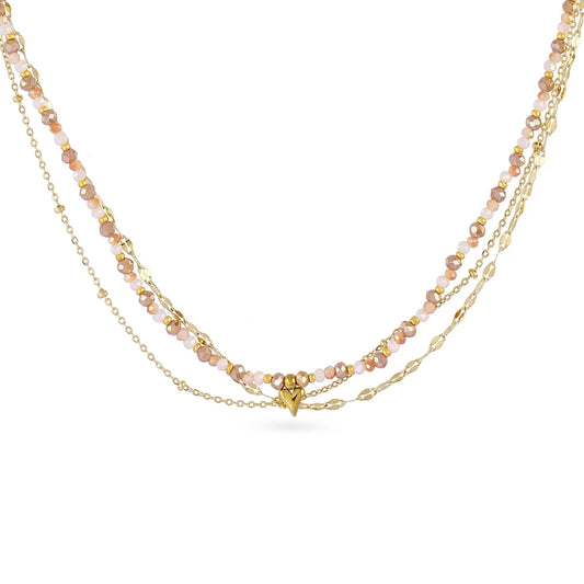 Collar triple corazón