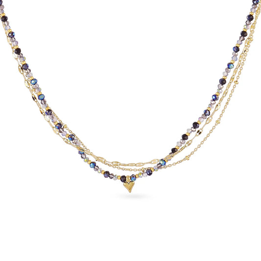 Collar triple corazón