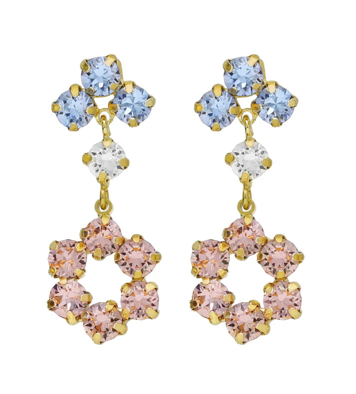 Pendientes Victoria cruz Círculo cristal