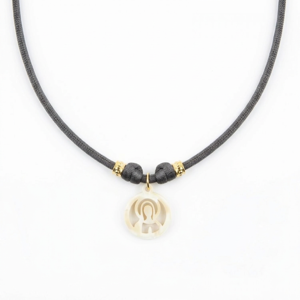 Collar Virgen Madre gris