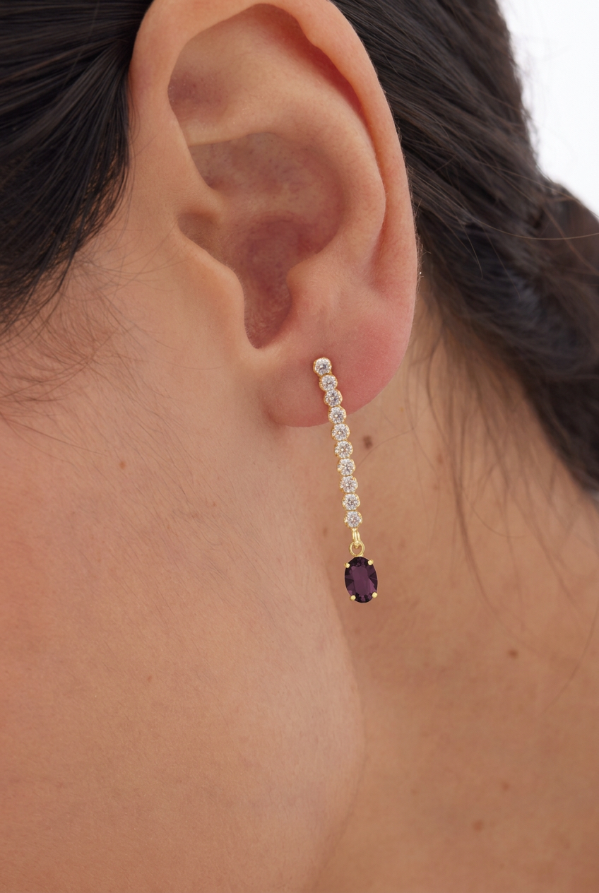 Pendientes cristales largos VC