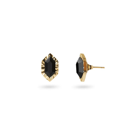 Pendientes botón negro