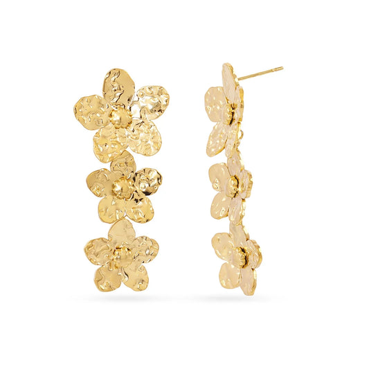 Pendientes triple flor