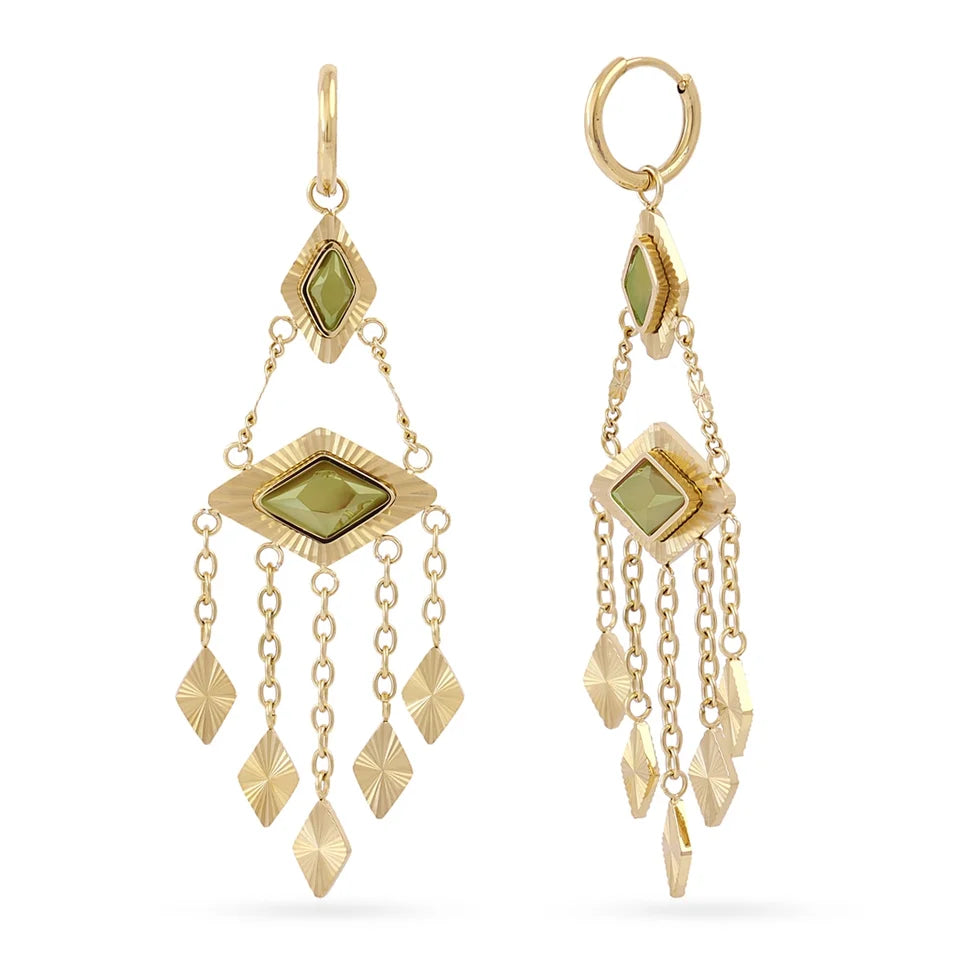 Pendientes piedra verde