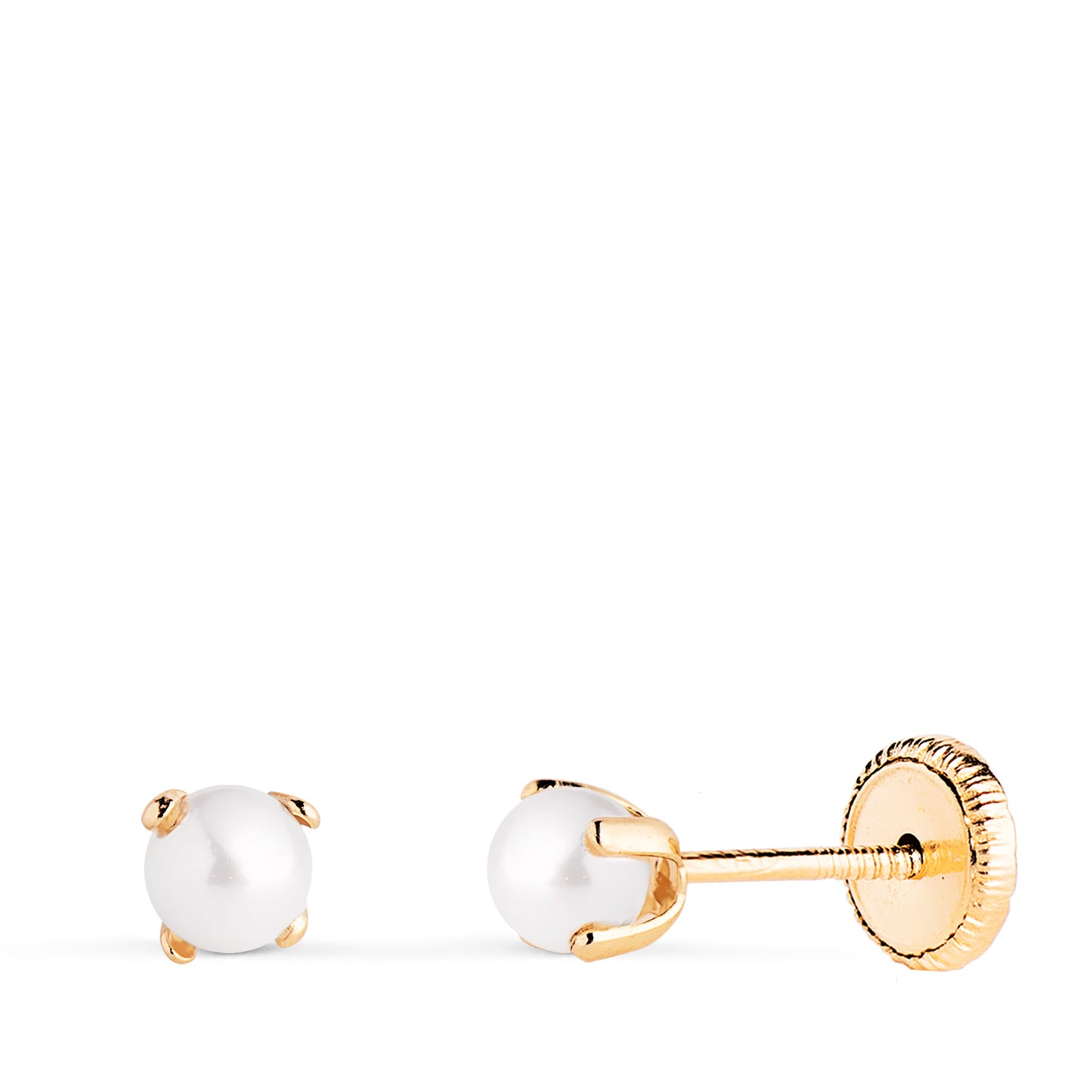 Pendientes de oro con perla