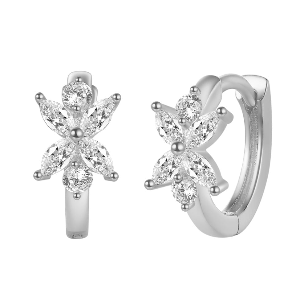 Pendientes aro flor