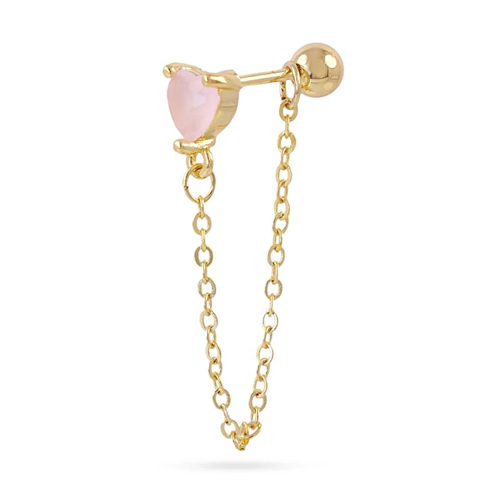 Piercing corazón cadena