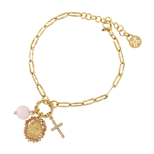 Pulsera Virgen Milagrosa abalorios