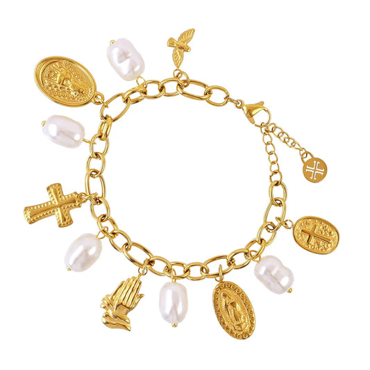 Pulsera Abalorios Religiosos