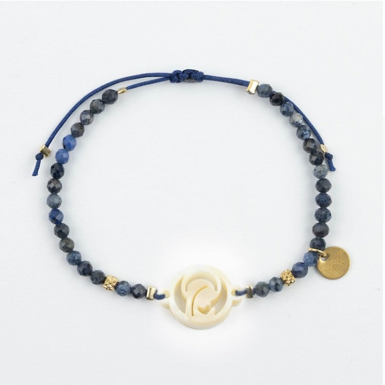 Pulsera Virgen Niña piedras azules