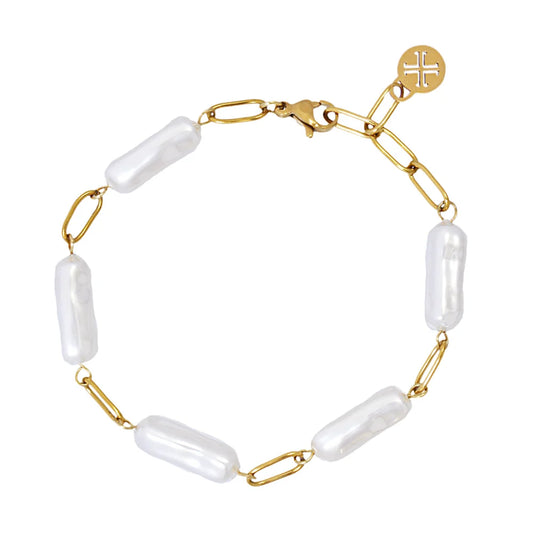 Pulsera Perlas y Eslabones