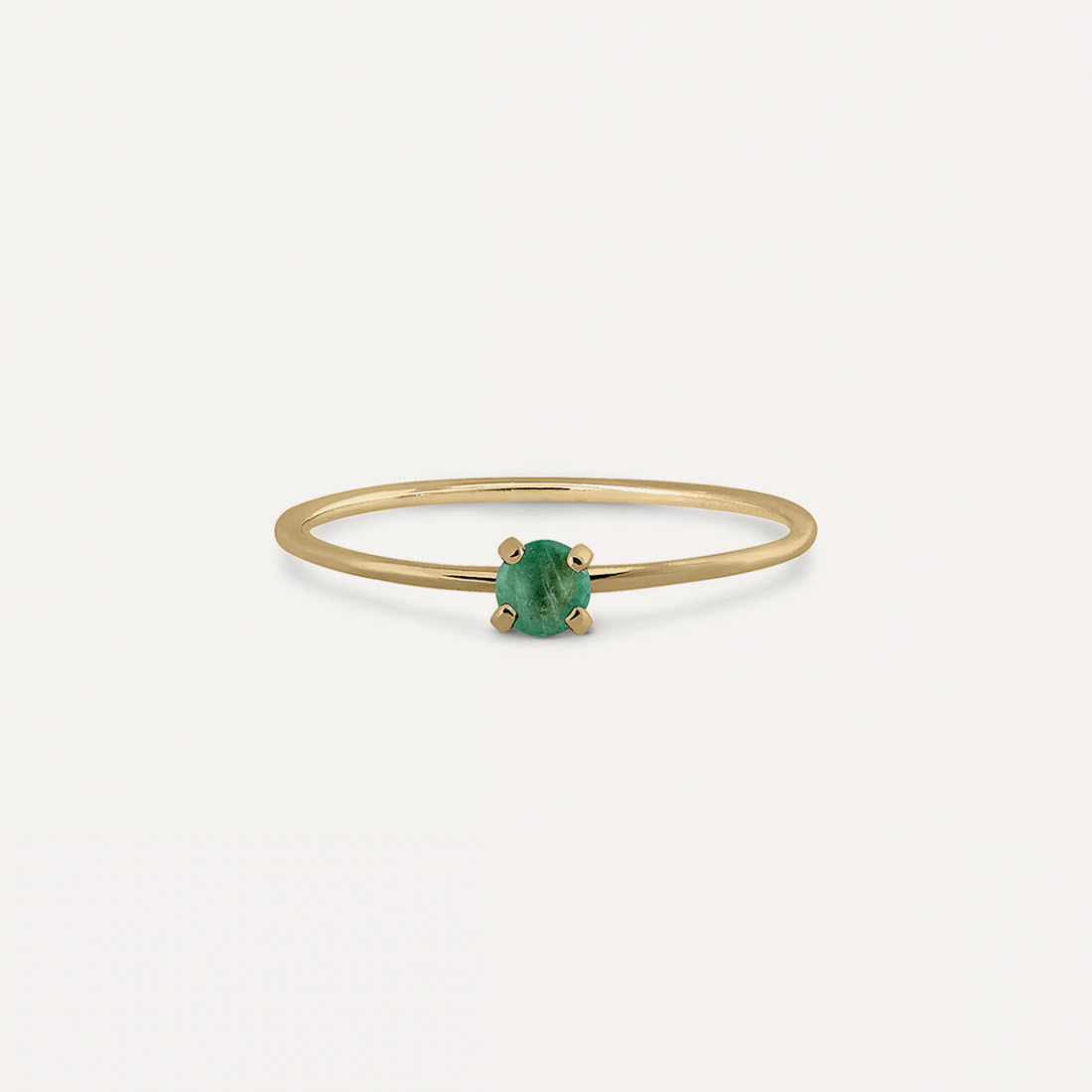 Anillo Solitario Esmeralda 9kts