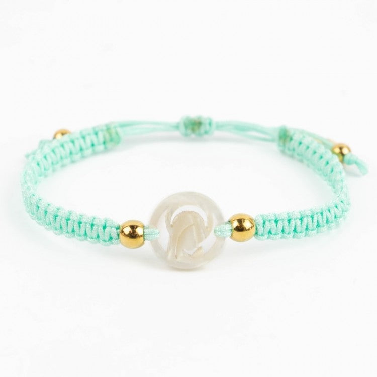 Pulsera Virgen Niña macramé