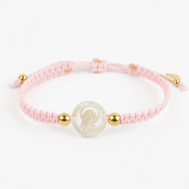 Pulsera Virgen Niña macramé