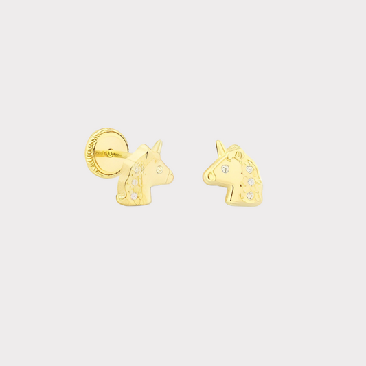 Pendientes ORO unicornio