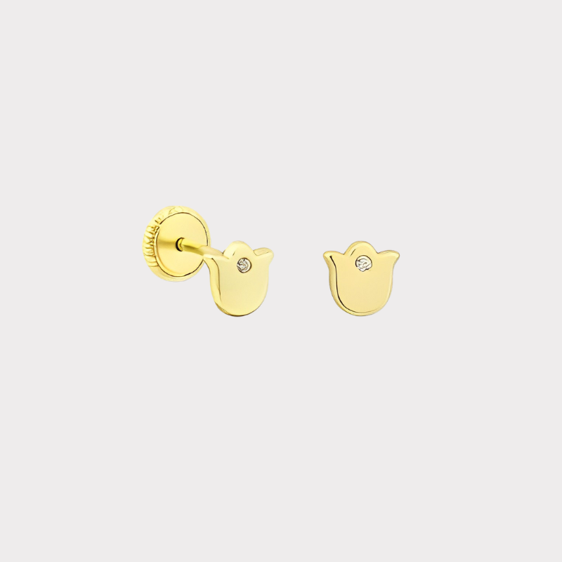 Pendientes ORO tulipan